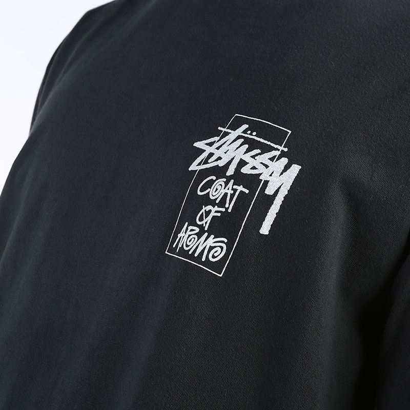 мужская черная футболка Stussy Coat Of Arms Pig. Dyed Tee 1904522-black - цена, описание, фото 2